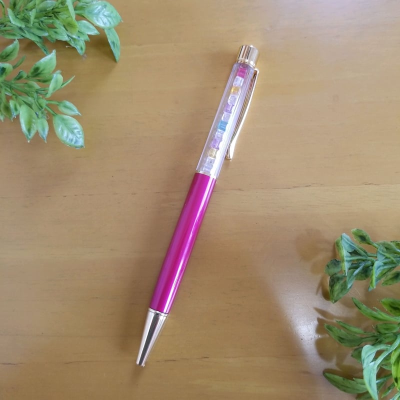 sale‼️N2163 カスタムボールペン 薔薇ビーズ お花 リボン sale‼️N2973 カスタムボールペン 手染めビーズ ハート リボン