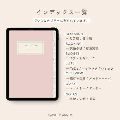 トラベルプランナー【PINK】