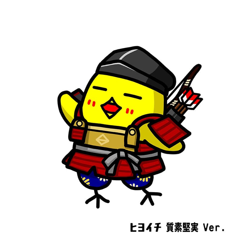 新品】ひよこ与一 通称ヒヨイチ ご祈願缶バッジ 質素堅実 Ver