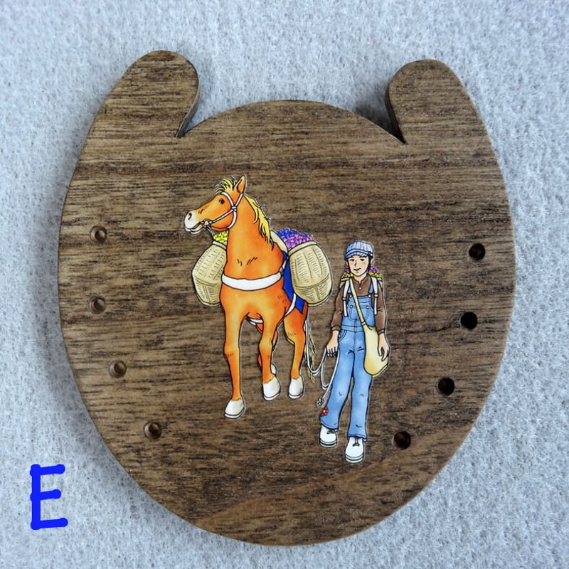 馬コースター/6種類/蹄鉄/セット有/贈り物に | 長崎の対州馬ひん太商店