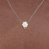 Pt900三つ葉クローバーダイヤ入ペンダント