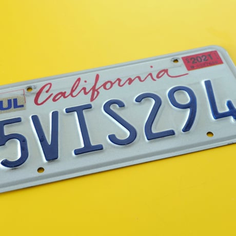 Carifornia License plate  2