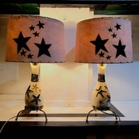 50s Starburst Fiberglass lamp set