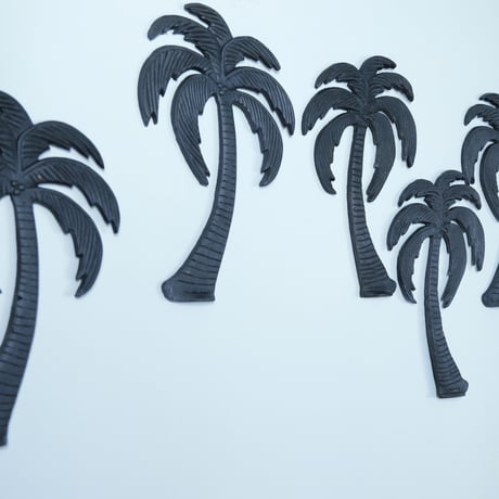 Five palm trees