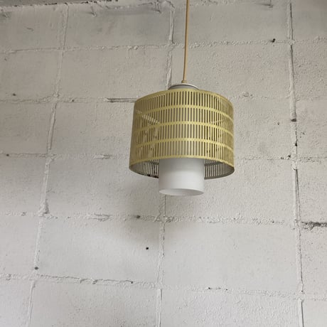 60s mellow yellow mesh pendant lamp