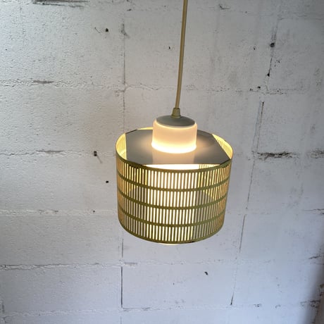 60s mellow yellow mesh pendant lamp