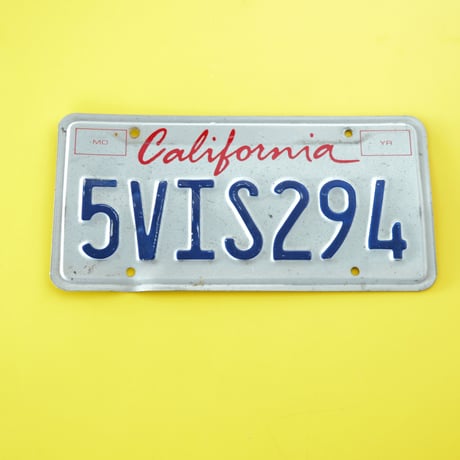 Carifornia License plate