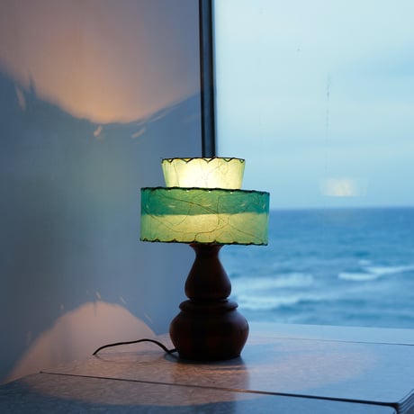 50s wood lamp