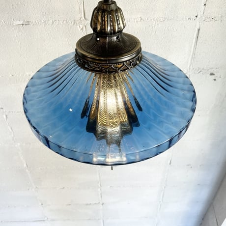 70s Blue shell lamp