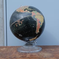 60s black ocean globe
