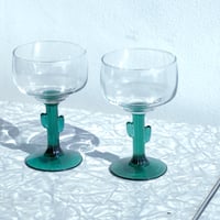 Mexican cactus glass set