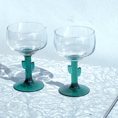 Mexican cactus glass set