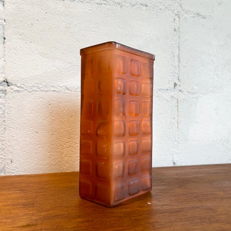 70s Frosted glass vase