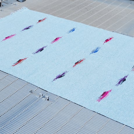 90s  Mexican rug  Blue