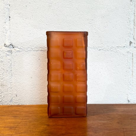 70s Frosted glass vase