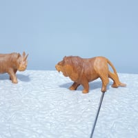 70s　Wood LIon VS Rhino　set