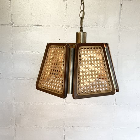 70s Rattan pendant lamp