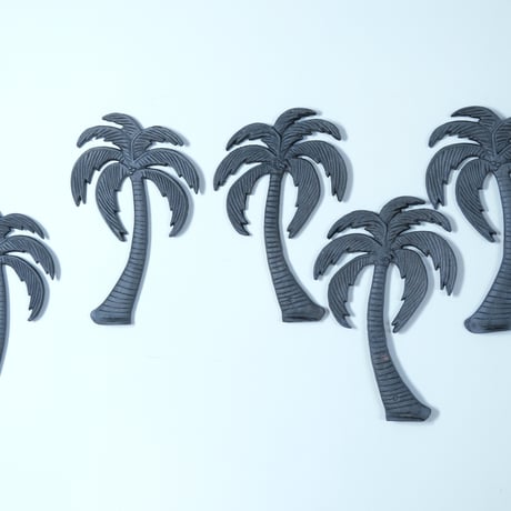 Five palm trees