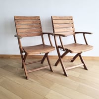 80s Danish wood chair set