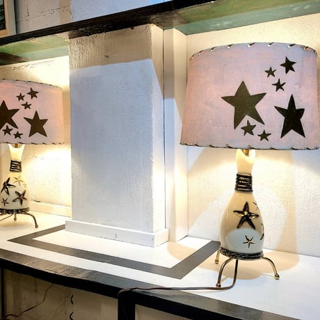 50s Starburst Fiberglass lamp set