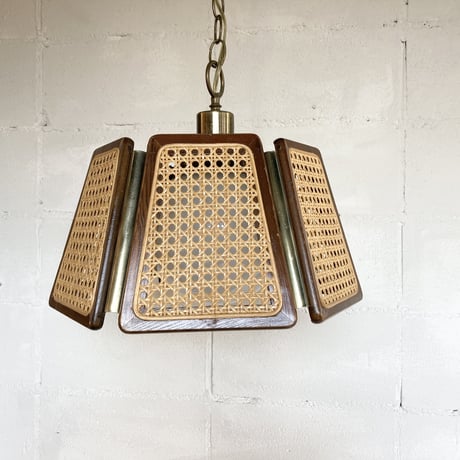 70s Rattan pendant lamp