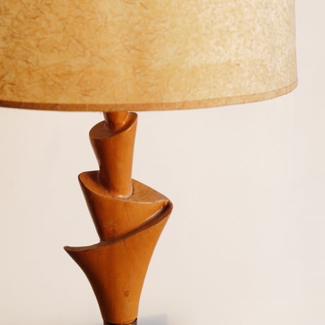 50s wood lamp