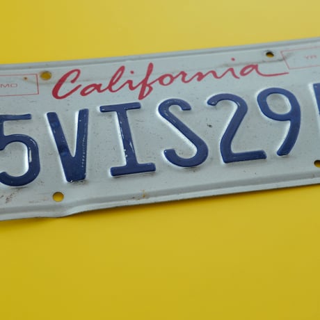 Carifornia License plate