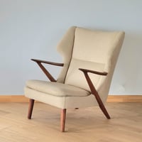 50s Kurt Olsen   Wingback Lounge Chair in Teak