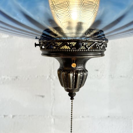 70s Blue shell lamp