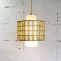60s mellow yellow mesh pendant lamp
