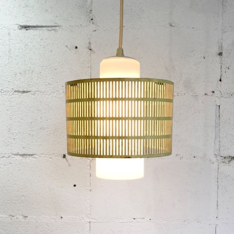 60s mellow yellow mesh pendant lamp