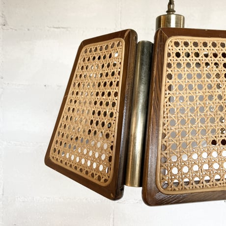 70s Rattan pendant lamp