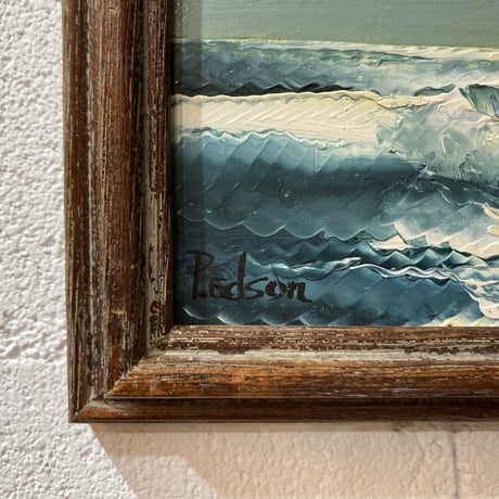 70s “Waves” oil painting