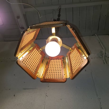 60s Rattan lamp