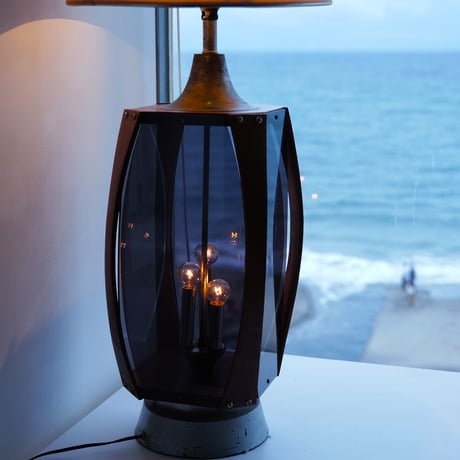 70s wood＆acrylic lamp