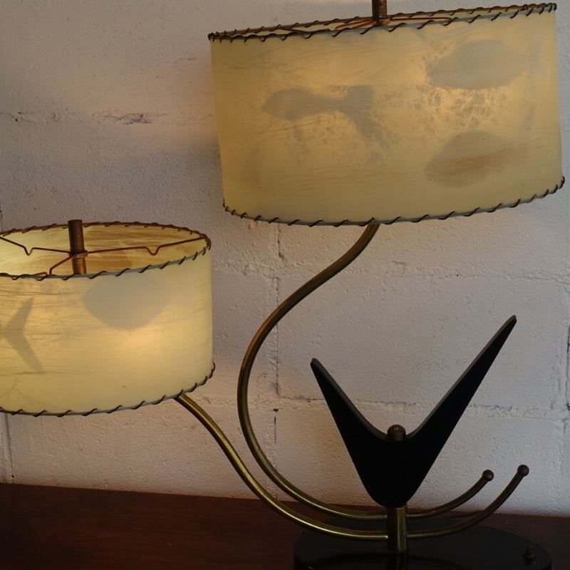 ランプシェード　アメリカ　USA製　50s ミッドセンチュリー　マジェスティック 50s Majestic lamp | The NOON