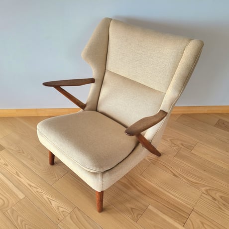 50s Kurt Olsen   Wingback Lounge Chair in Teak