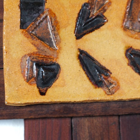 Wall sculpture wood ＆ tile