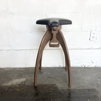 70s Leather stool