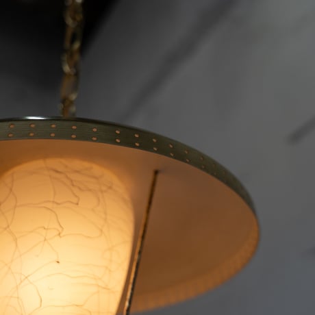 70s Metal shade lamp
