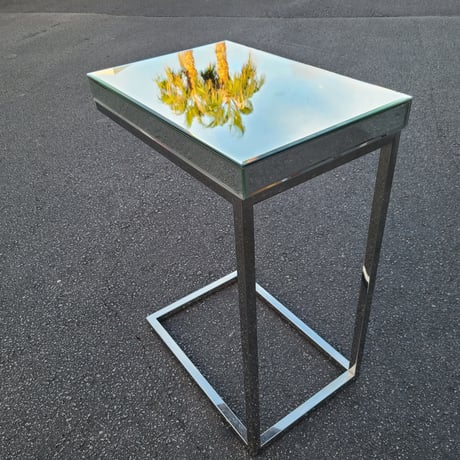 70s Hollywood regency mirror table