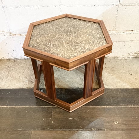 70s BROWN SALTMAN marble low table