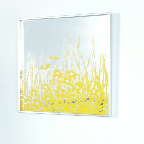 70s flower mirror