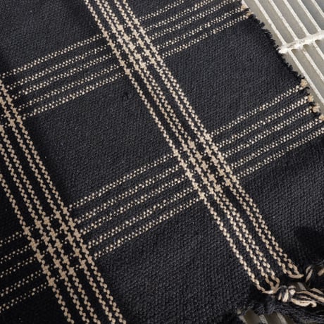 80s USA  Rug  Black checked