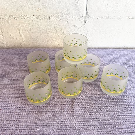 70s Palm tree glass