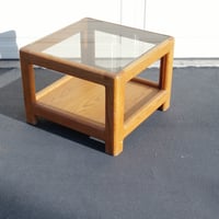 70s  glass coffee table