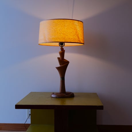 50s wood lamp