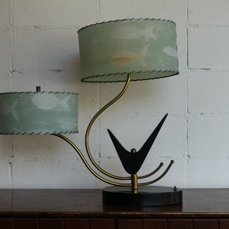 ランプシェード　アメリカ　USA製　50s ミッドセンチュリー　マジェスティック アメリカヴィンテージ マジェスティックランプ フロアスタンド