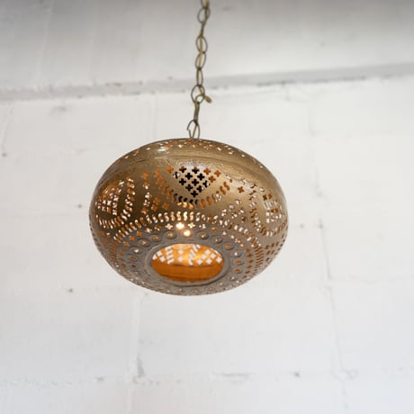 70s Cutwork brass lamp