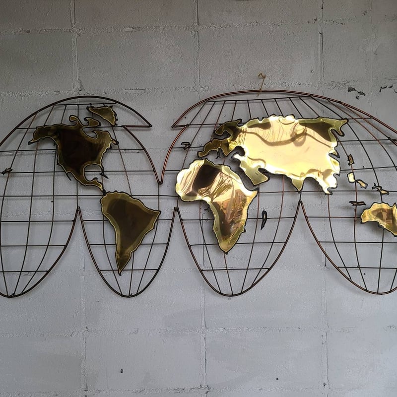 Curtis Jere wall sculpture globe | The NOON